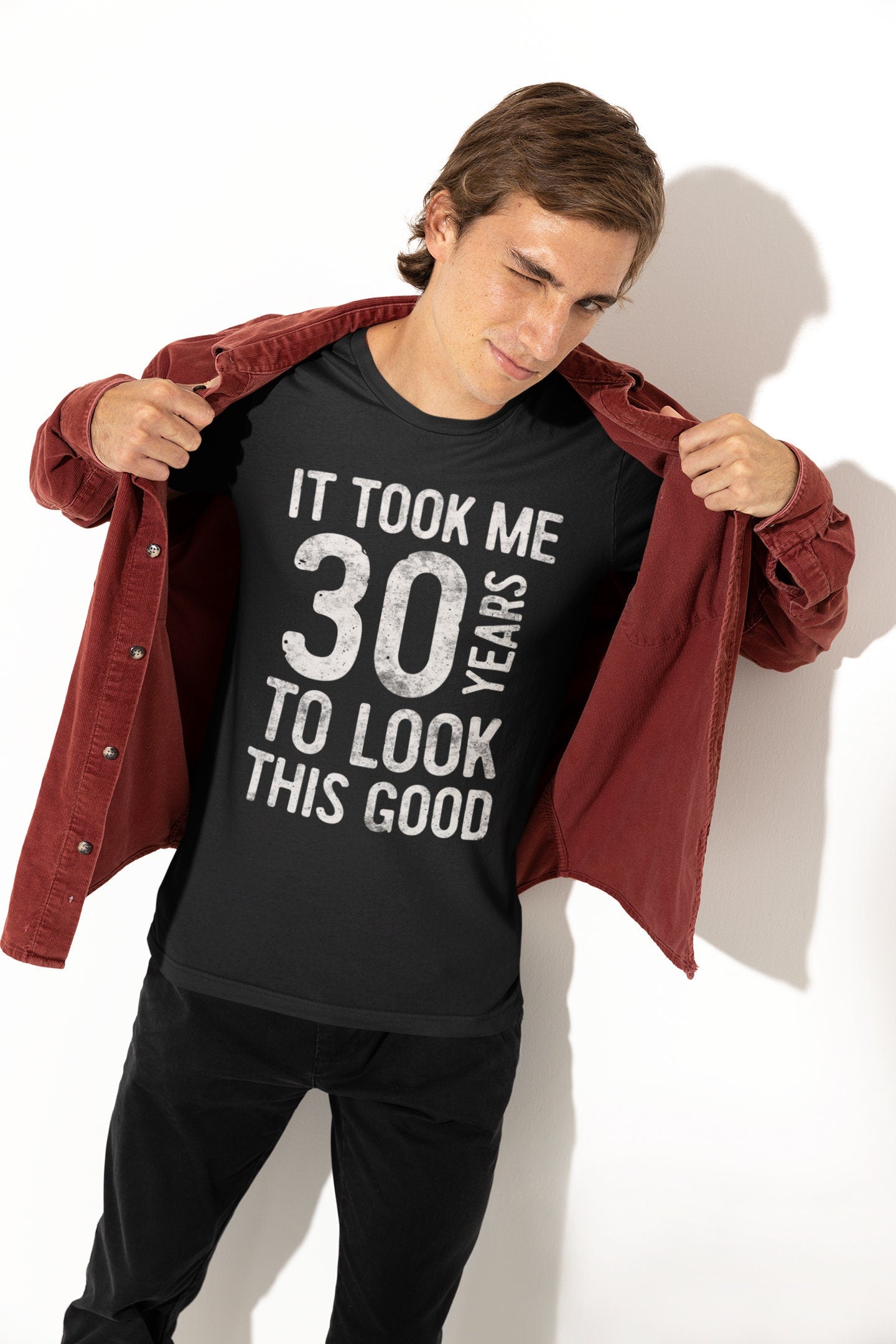 It Took Me 30 Years To Look This Good T-Shirt - Unisex Funny 30 AF Mens 30 th Birthday Shirt - Born in 1995 Gift Vintage TShirt BDay