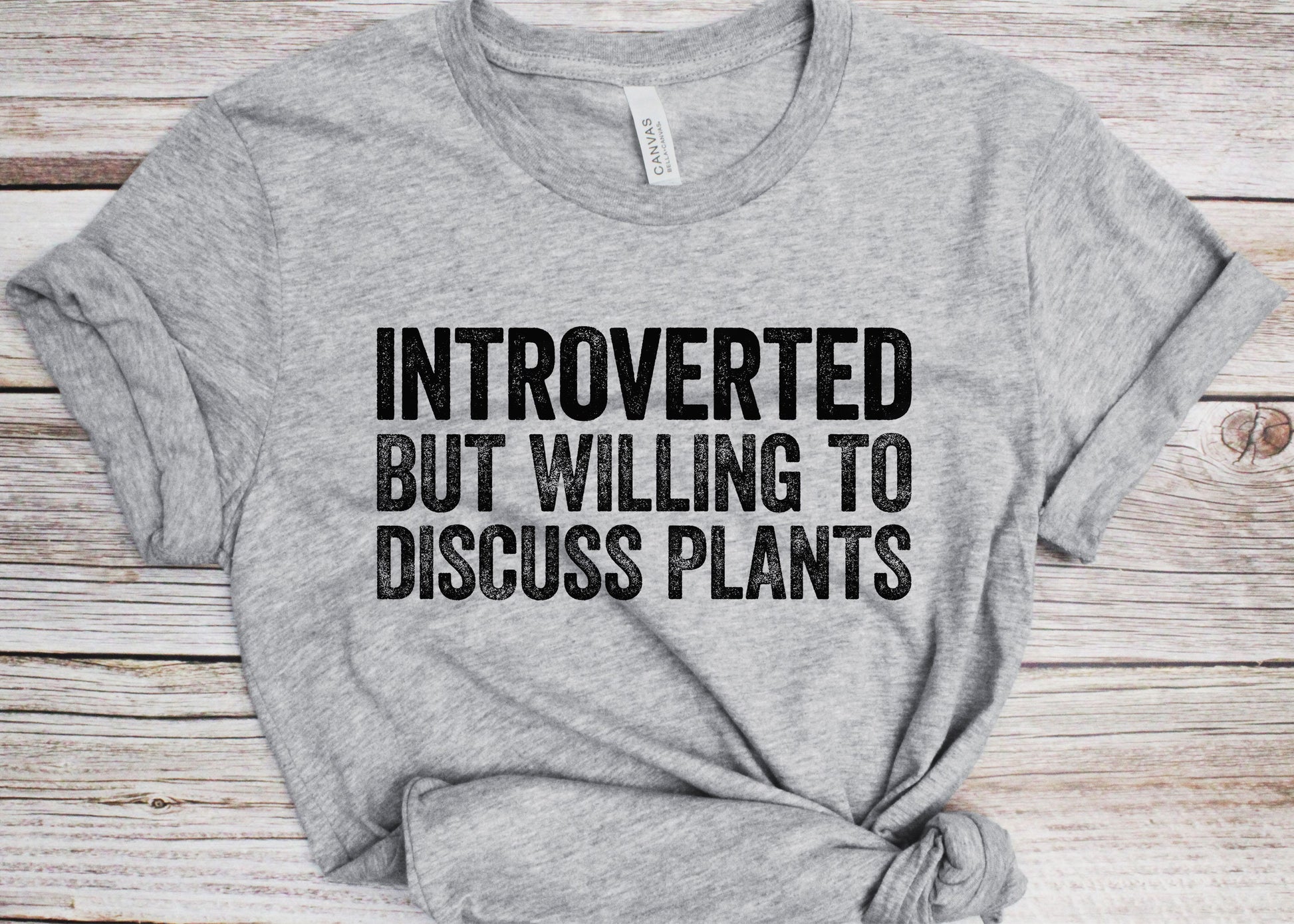 Introverted But Willing To Discuss Plants T-Shirt - Unisex Funny Head Gardener Botanist Shirt - Vintage Plant Lover Gift TShirt for Birthday