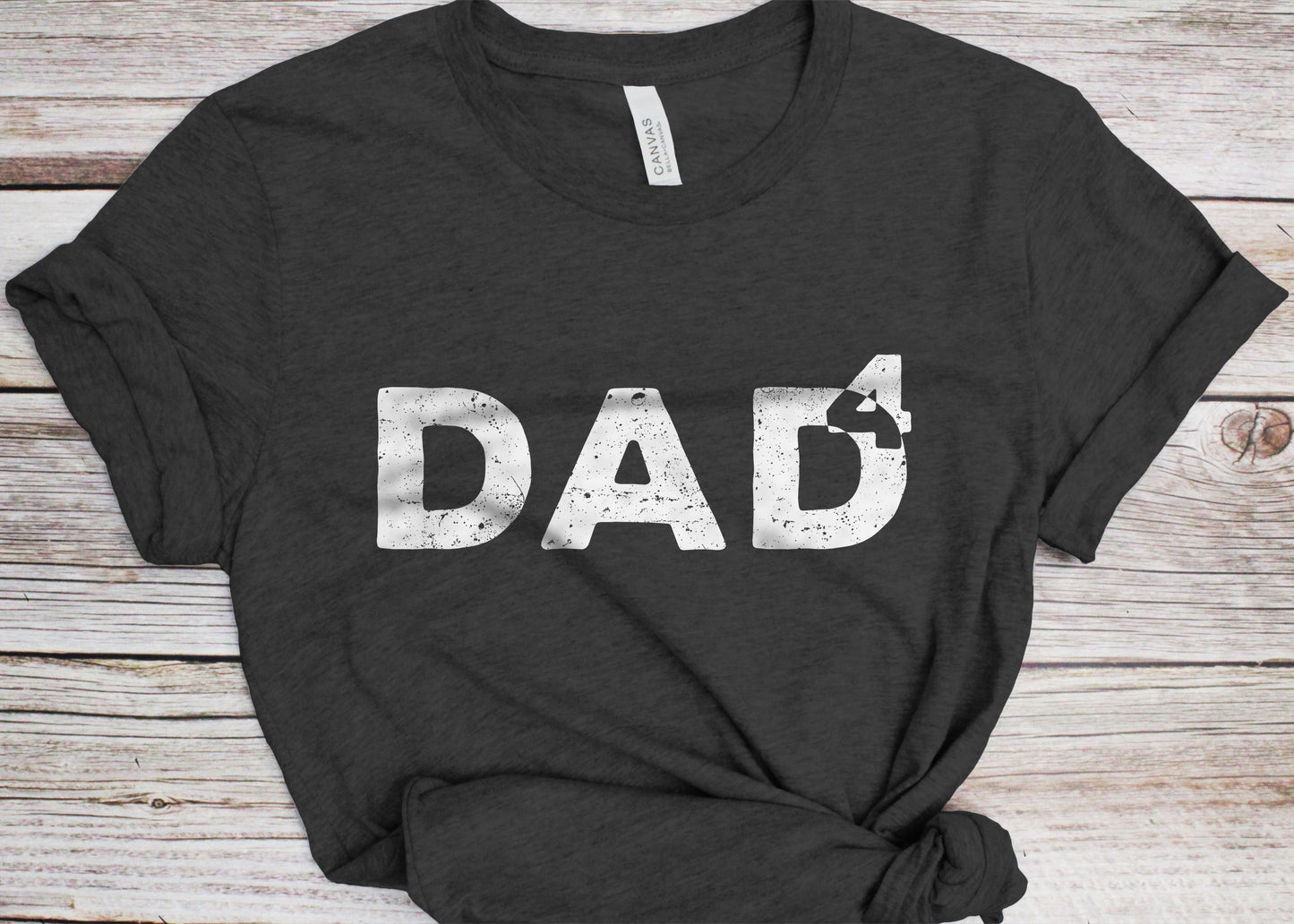 Dad To The Fourth Power T-Shirt - Funny Mens Best Quad Dad Shirt - Vintage Dad of Four TShirt for Father's Day Christmas BDay