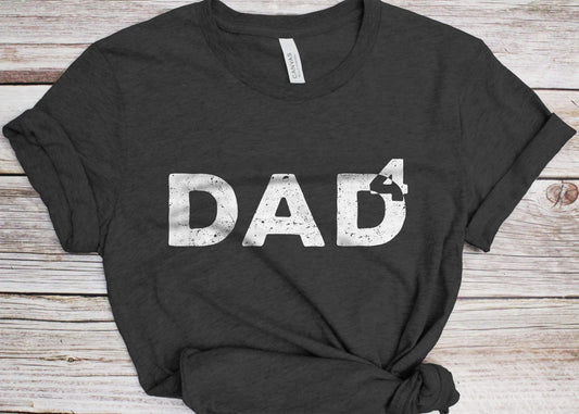 Dad To The Fourth Power T-Shirt - Funny Mens Best Quad Dad Shirt - Vintage Dad of Four TShirt for Father's Day Christmas BDay