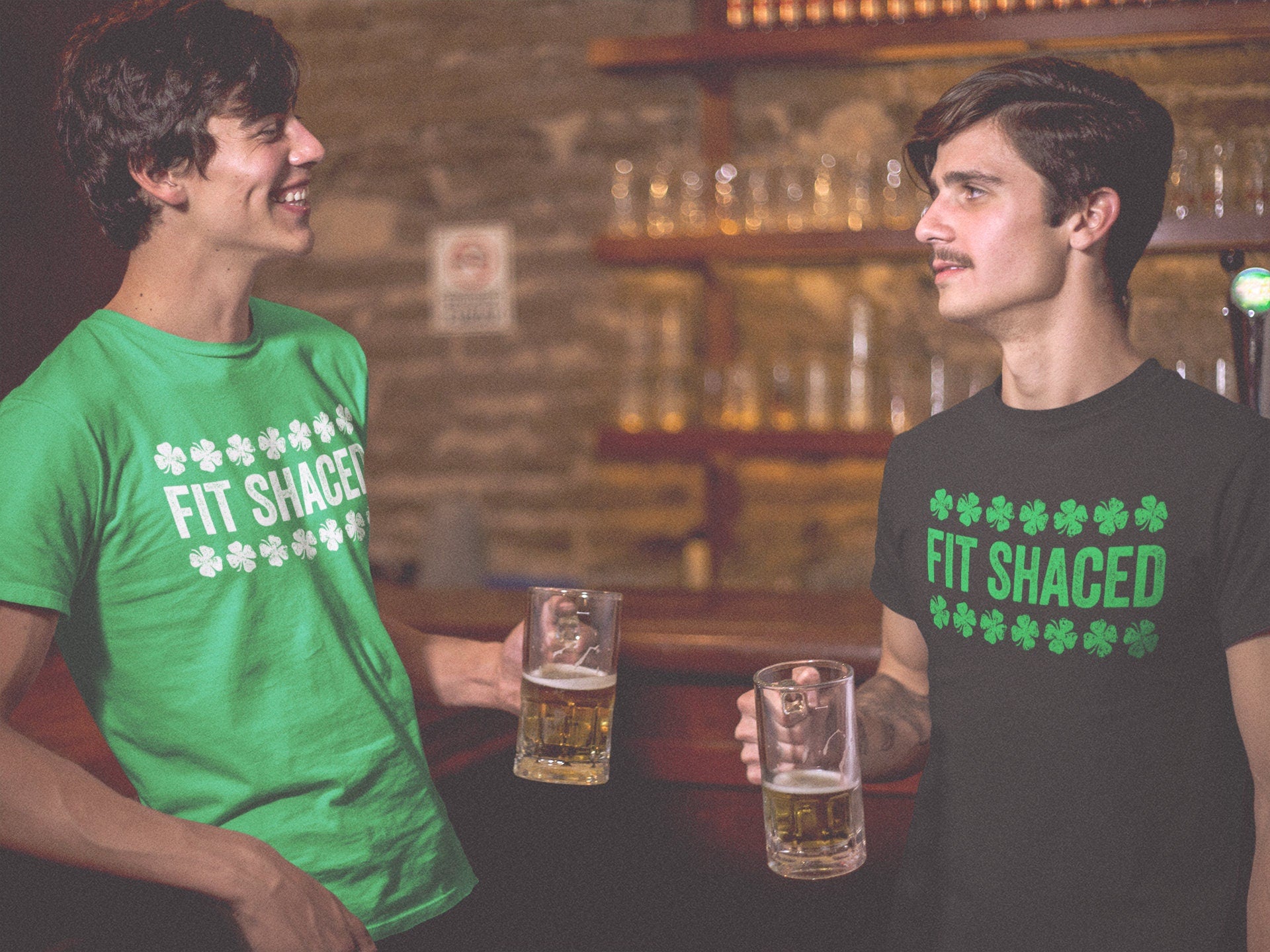 Fit Shaced T-Shirt - Unisex Funny Drinking Squad Shirt - Matching Vintage Shenanigator TShirt Gift for St Patrick's Day 2025