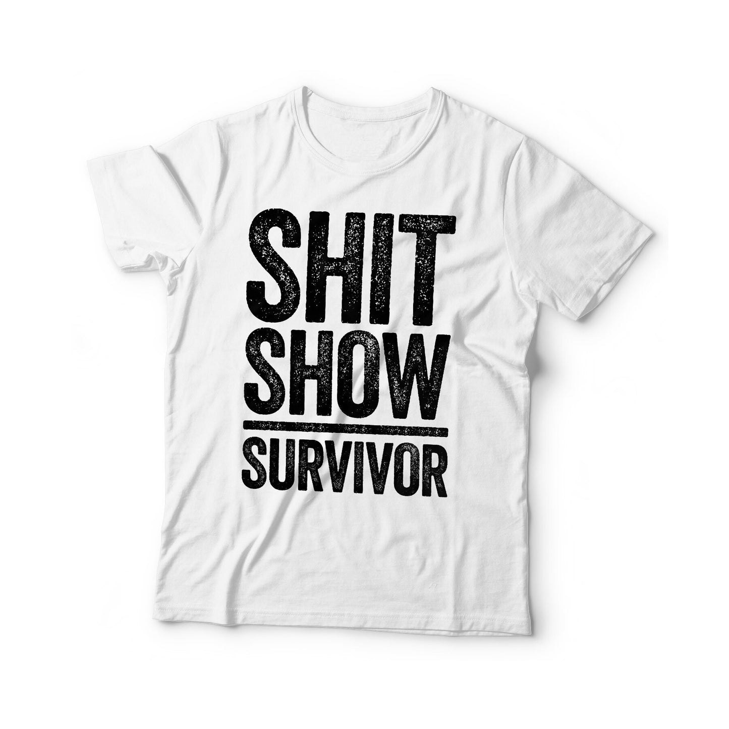 Shitshow Survivor T-Shirt - Funny Unisex Joke Sarcastic Saying Shirt - Vintage Shit Show Survivor Gag Gift TShirt for Birthday Christmas