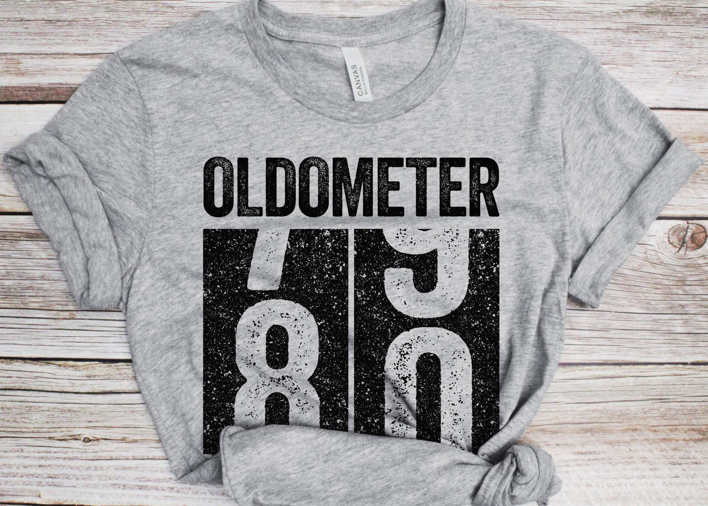 Oldometer 80 T-Shirt - Unisex Funny 80 AF Mens 80th Birthday Shirt - Born in 1945 Gift Vintage BDay TShirt