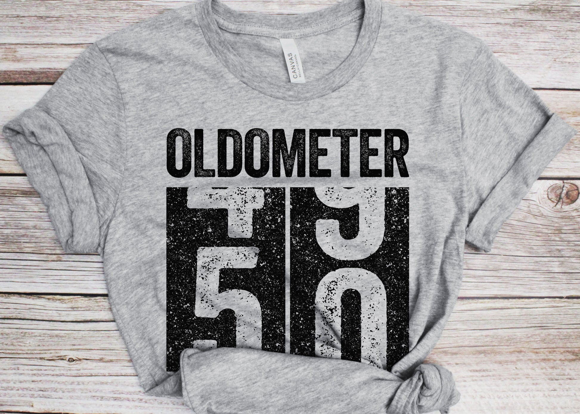 Oldometer 50 T-Shirt - Unisex Funny 50 AF Mens 50th Birthday Shirt - Born in 1975 Gift Vintage TShirt