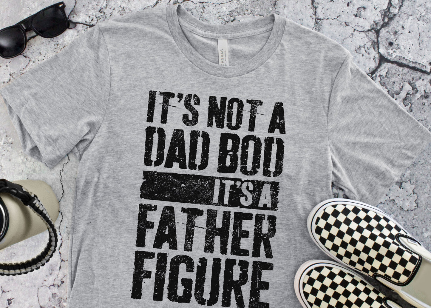 It's Not A Dad Bod It's A Father Figure T-Shirt - Unisex Funny Mens Best Daddy Shirt - Vintage Dad TShirt for Father's Day Christmas