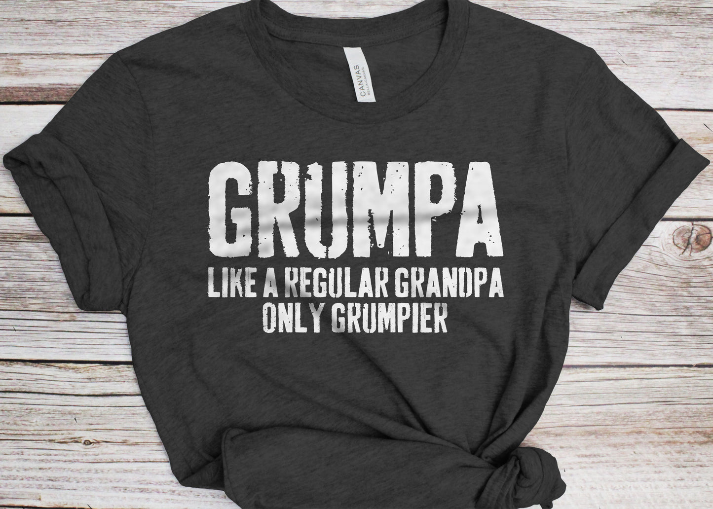 Grumpa Like A Regular Grandpa Only Grumpier T-Shirt - Unisex Funny Mens Best Papa Dad Shirt - Vintage Grandpa TShirt for Father's Day