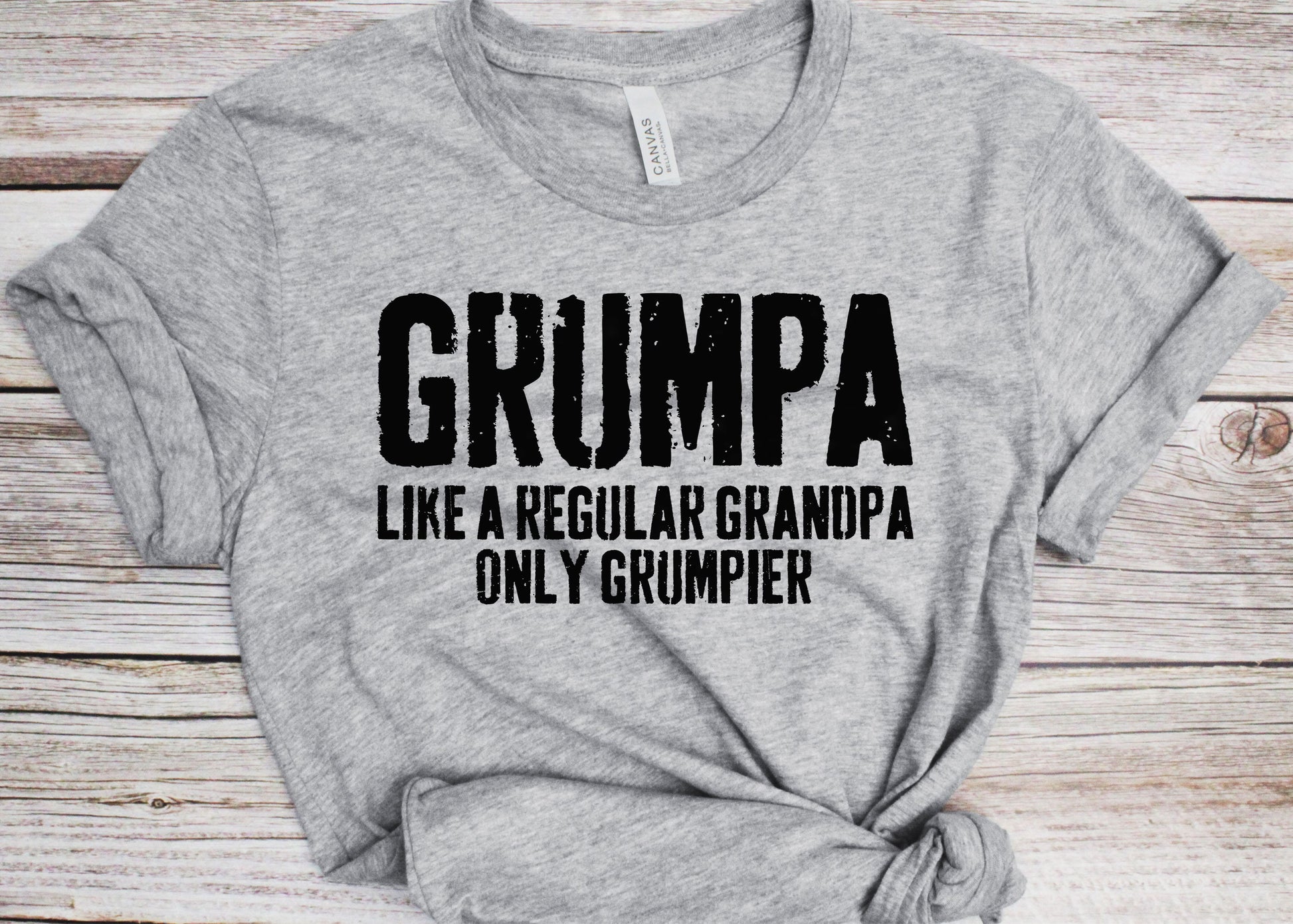 Grumpa Like A Regular Grandpa Only Grumpier T-Shirt - Unisex Funny Mens Best Papa Dad Shirt - Vintage Grandpa TShirt for Father's Day