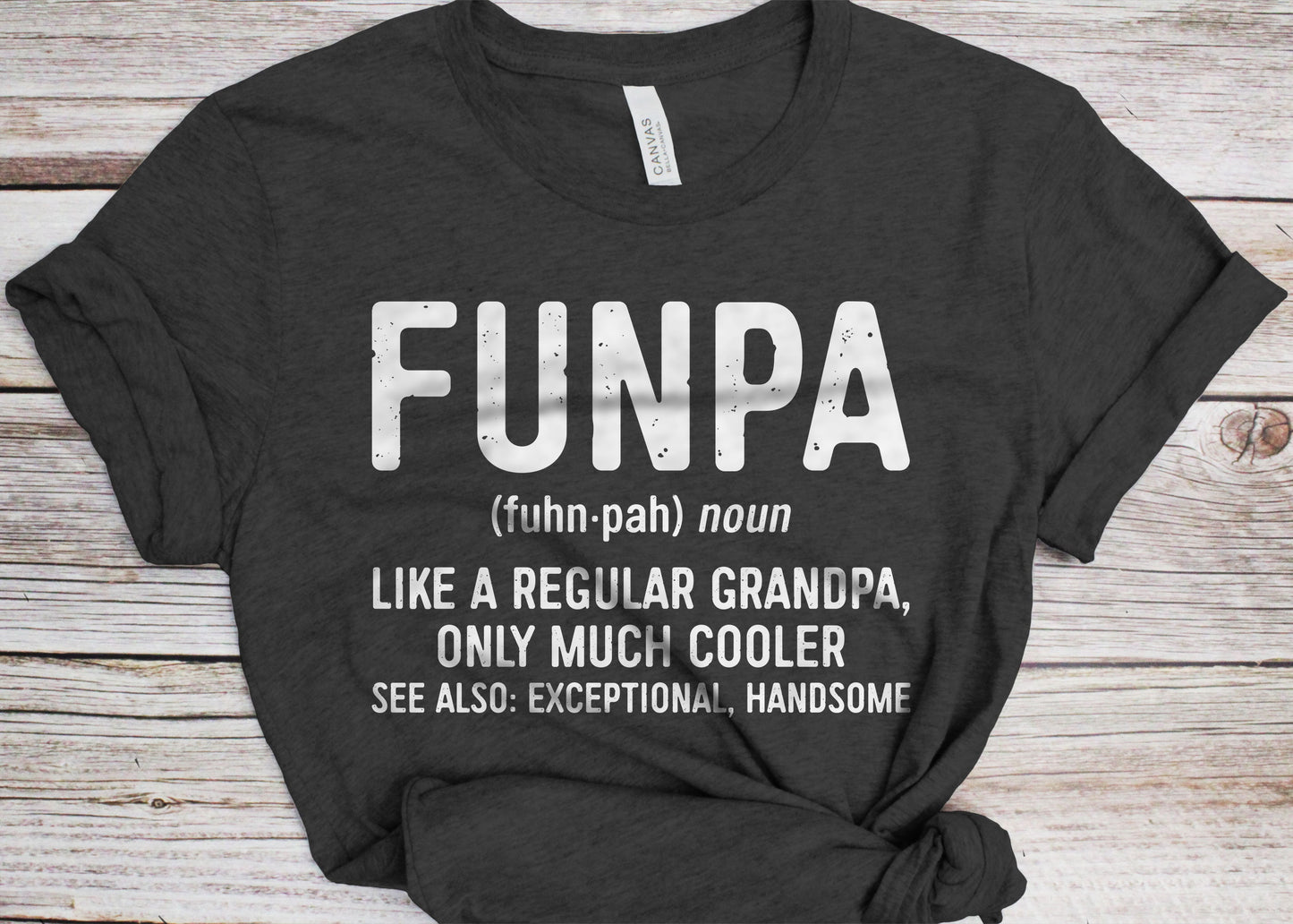 Funpa Like A Regular Grandpa Only Cooler T-Shirt - Unisex Funny Mens Best Papa Shirt - Vintage Funpa Definition TShirt for Father's Day