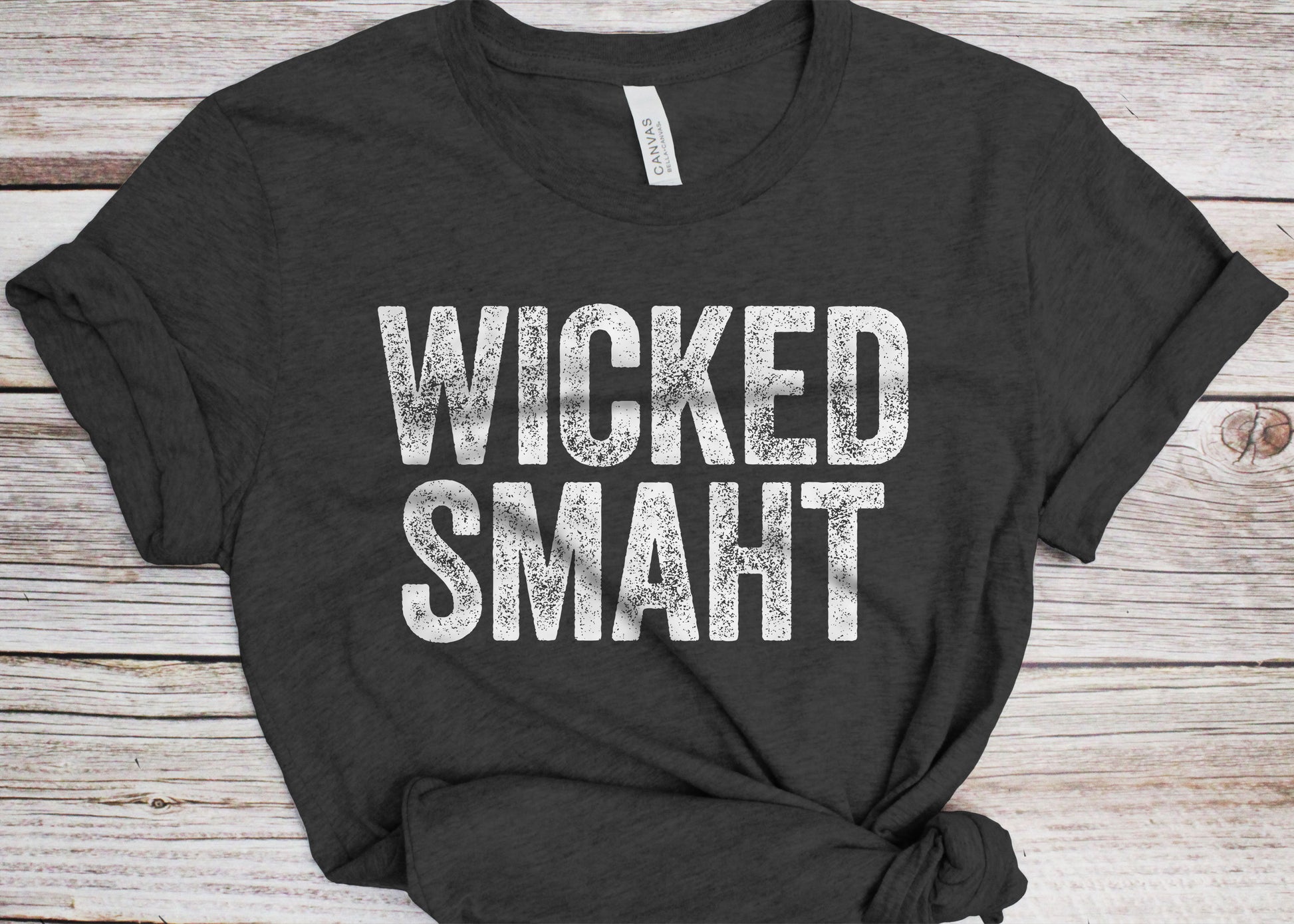 Wicked Smaht T-Shirt - Unisex Funny Mens Boston Shirt - Boston Local Slang TShirt Gift for Christmas Birthday