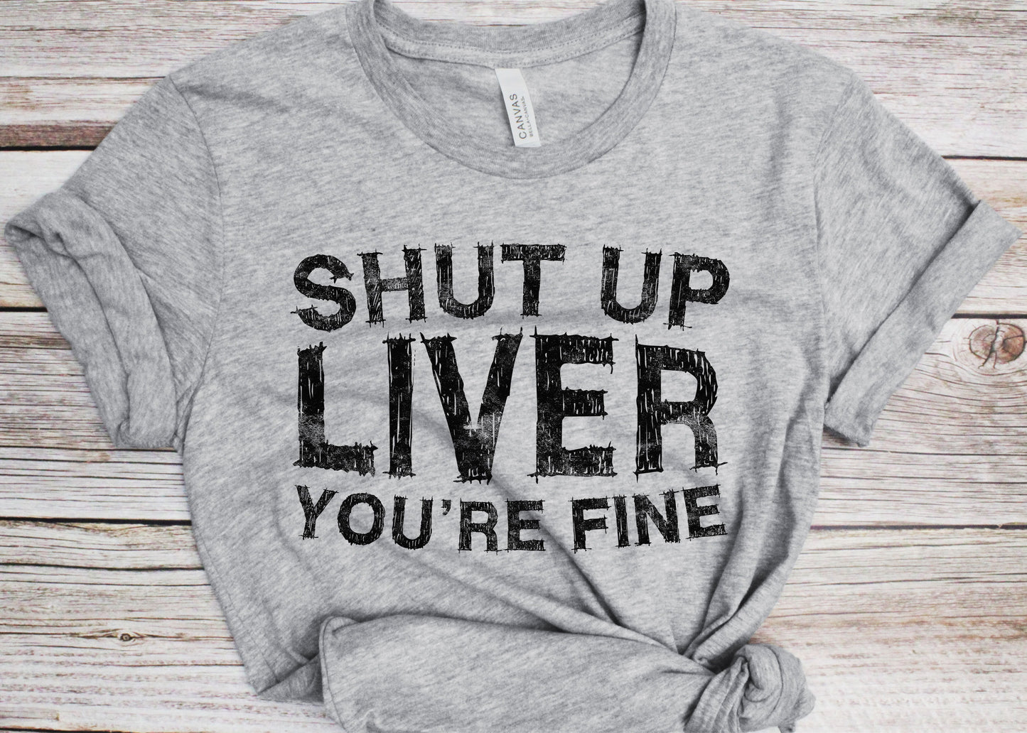 Shut Up Liver You're Fine T-Shirt - Unisex Funny Mens Bar Drinking Shirt - Craft Beer TShirt Gift for Father's Day Christmas Birthday