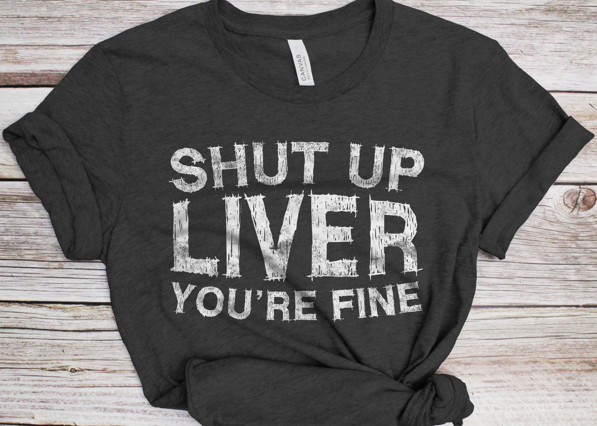 Shut Up Liver You're Fine T-Shirt - Unisex Funny Mens Bar Drinking Shirt - Craft Beer TShirt Gift for Father's Day Christmas Birthday