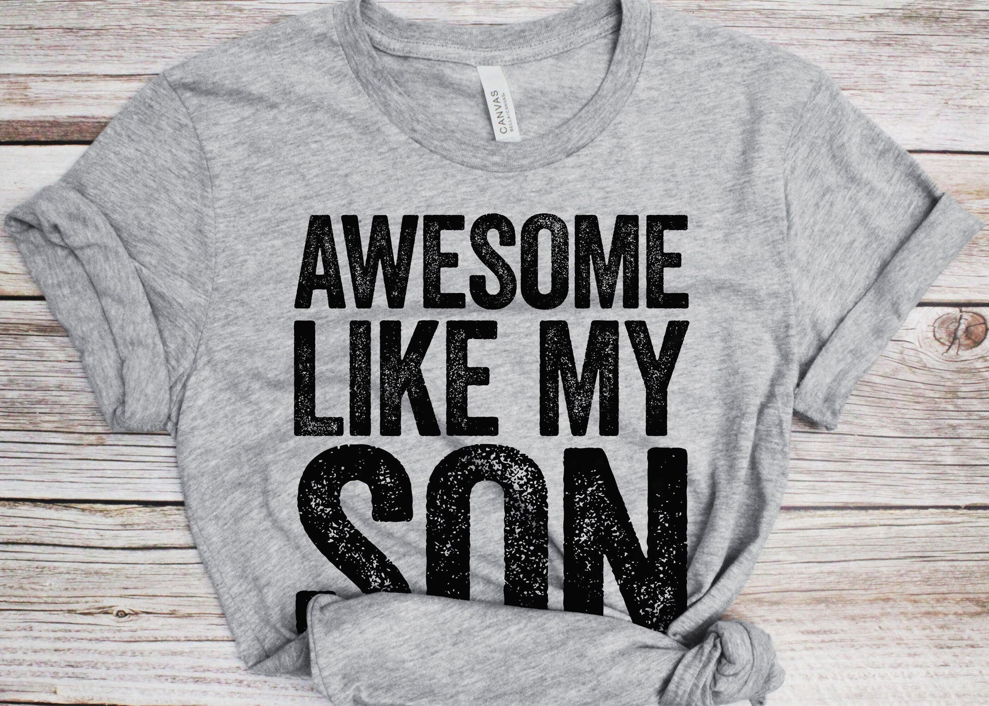 Awesome Like My Son T-Shirt - Unisex Funny Mens Papa Daddy Shirt - Vintage Funny Proud New Dad TShirt for Father's Day