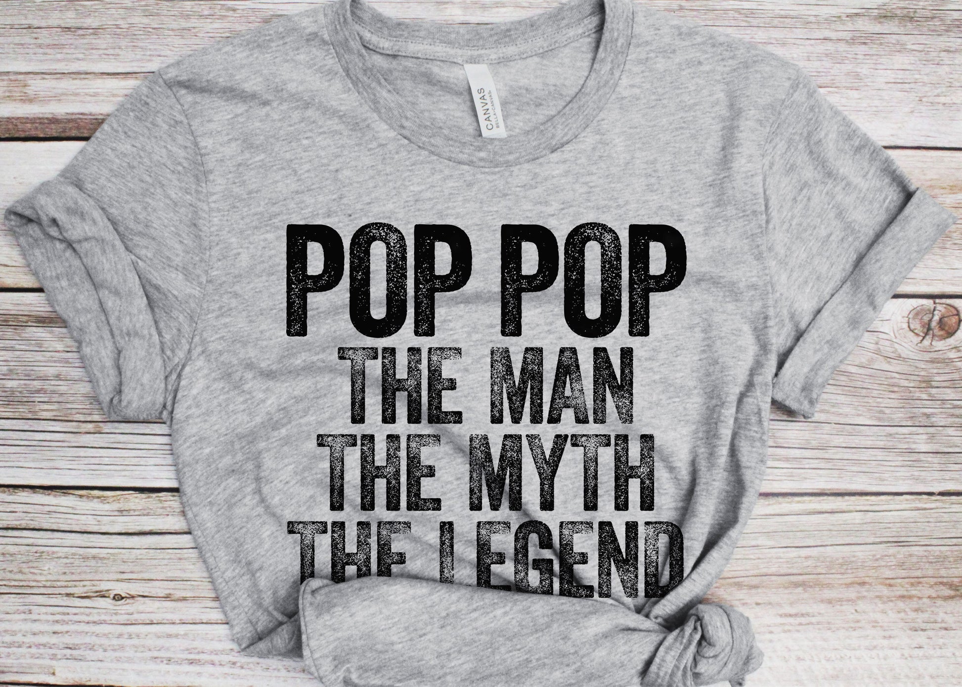 Pop Pop The Man The Myth The Legend T-Shirt - Unisex Funny Mens Papa Dad Shirt - Vintage Pop Pop TShirt for Father's Day Christmas