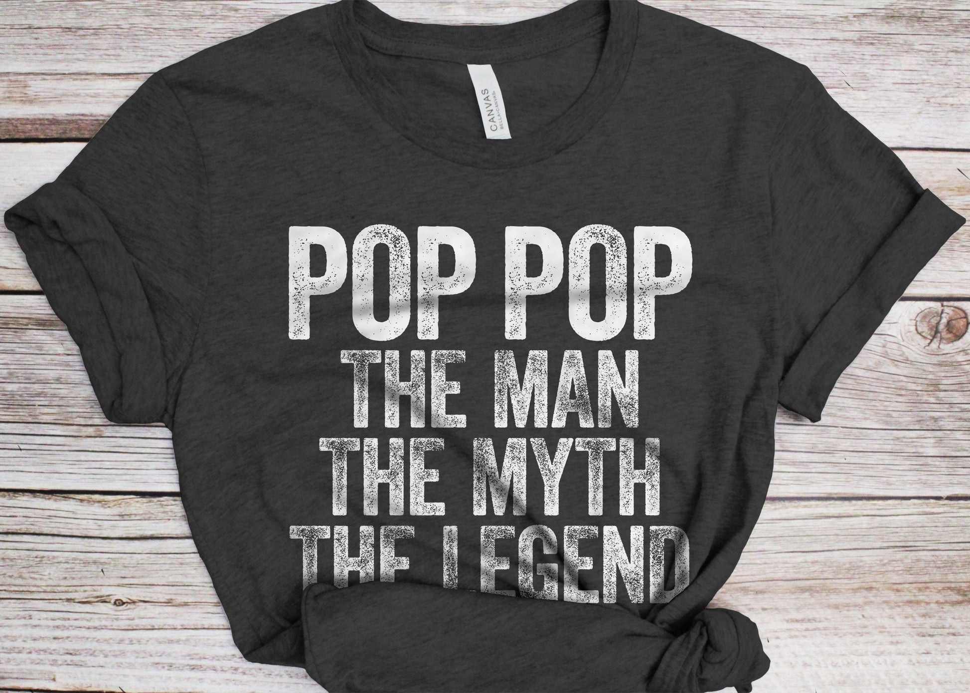 Pop Pop The Man The Myth The Legend T-Shirt - Unisex Funny Mens Papa Dad Shirt - Vintage Pop Pop TShirt for Father's Day Christmas