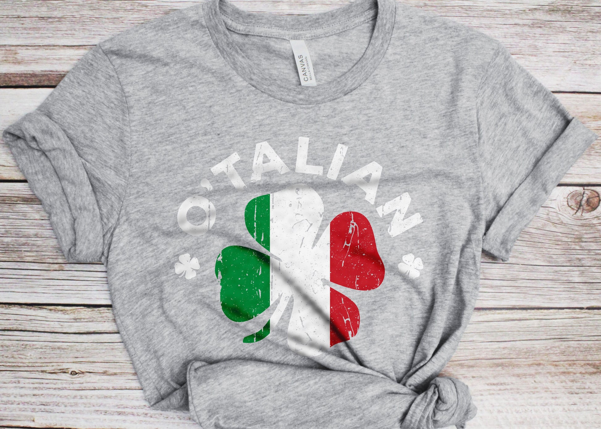 O'talian T-Shirt - Unisex Funny Mens St Patrick Was Italian Shirt - Irish Italian Shamrock TShirt Gift for St Patrick's Day 2025