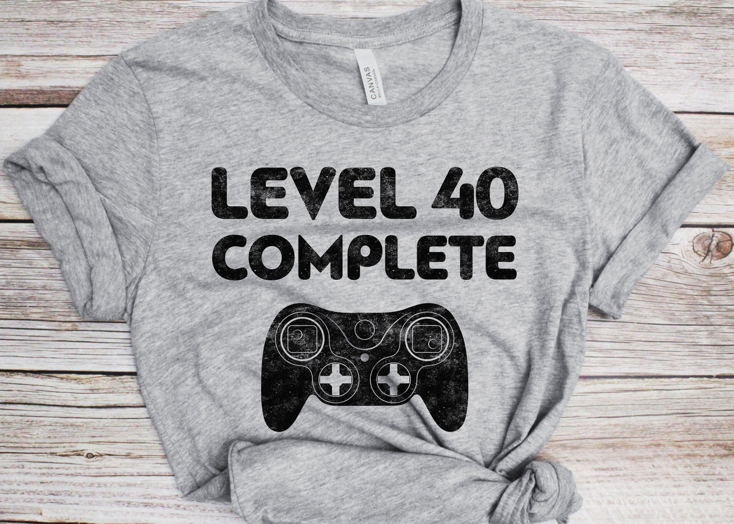 Level 40 Complete T-Shirt - Unisex Funny Mens 40th Birthday Gamer Shirt - Born in 1985 Gaming Gift TShirt for Father's Day BDay Christmas