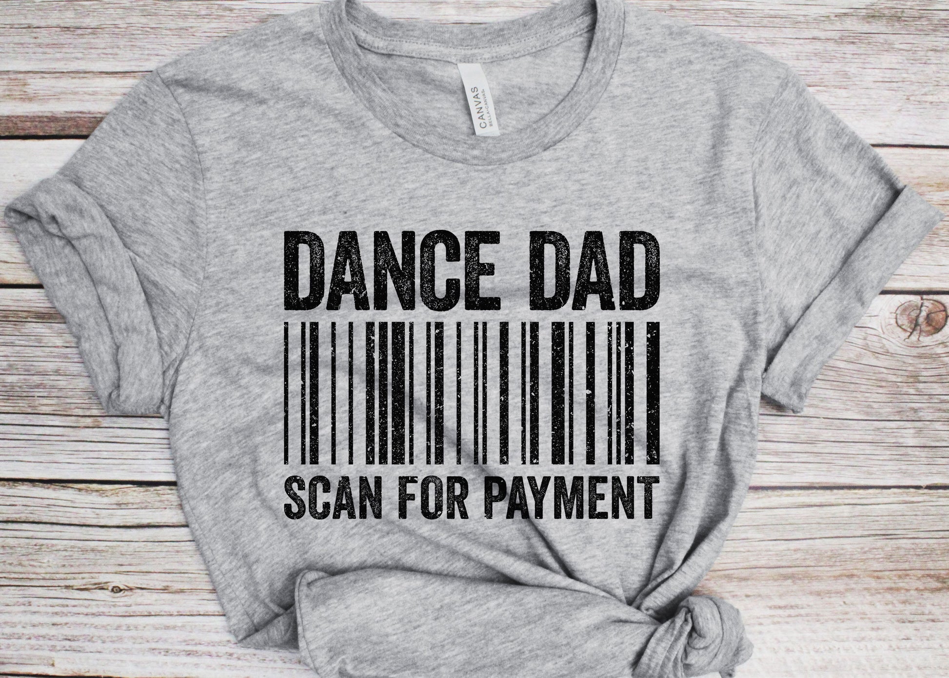 Dance Dad Scan For Payment T-Shirt - Funny Mens Dancing Dad Shirt - Vintage Daddy Dancer TShirt for Father's Day Christmas Birthday