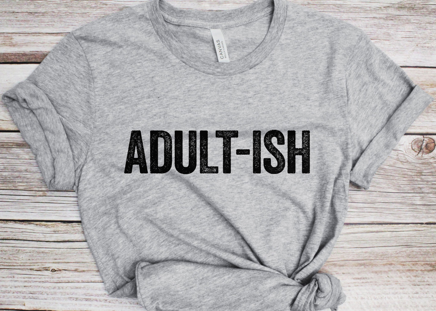 Adult-Ish T-Shirt - Unisex Funny 18 AF Mens 18th Birthday Shirt - Born in 2007 Gift Vintage TShirt for Father's Day BDay Christmas