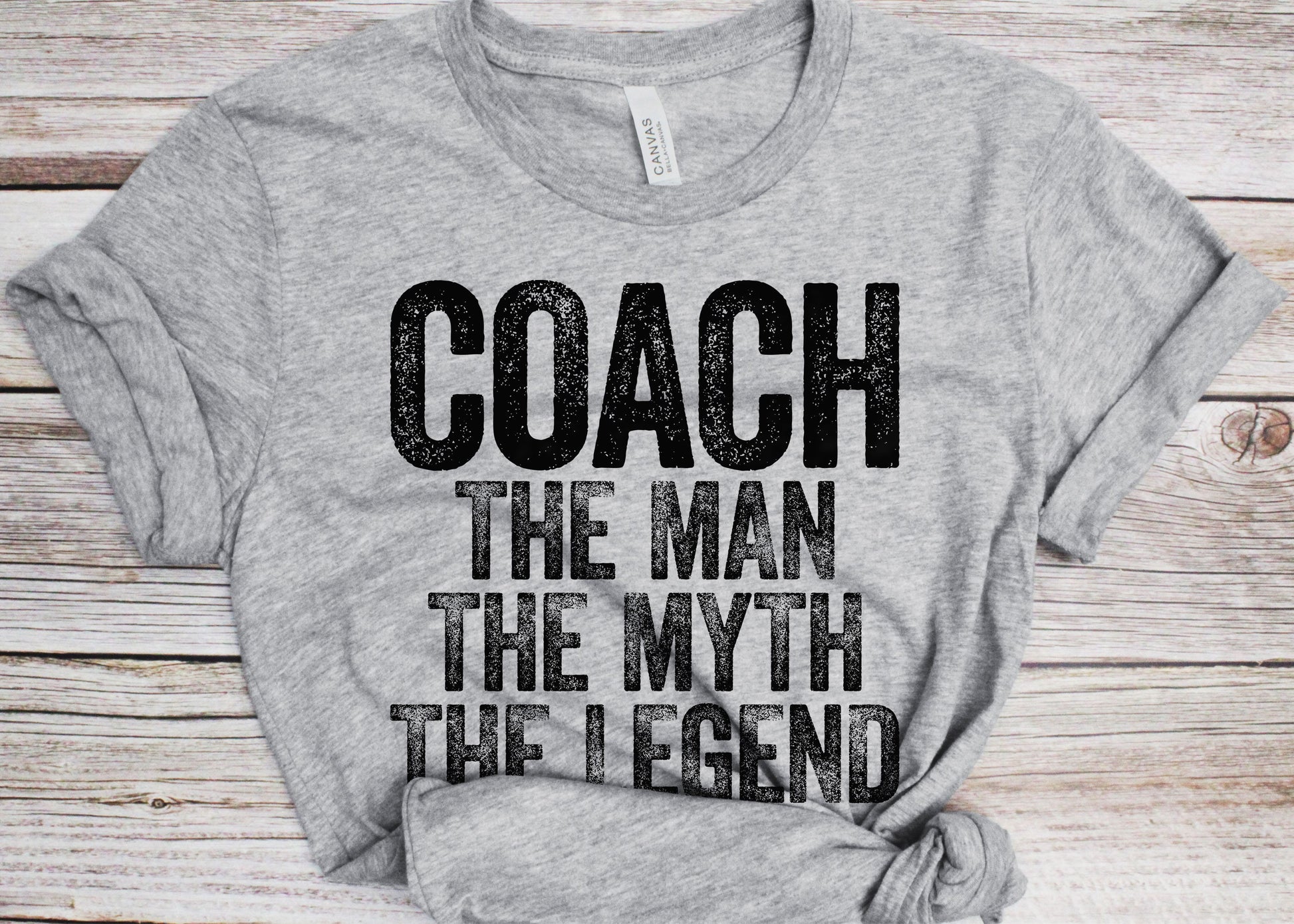 Coach The Man The Myth The Legend T-Shirt - Unisex Mens Funny Sport Instructor Shirt - Coach Fan Gift TShirt for Birthday Christmas Day