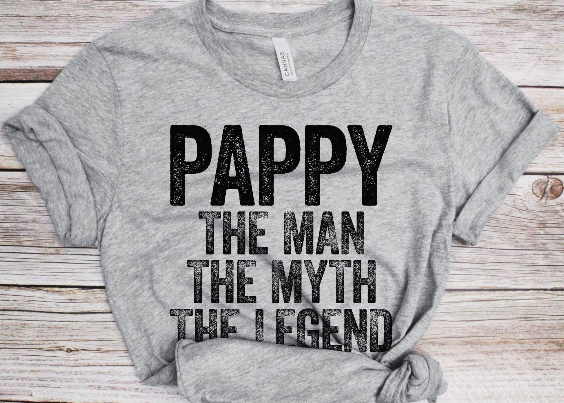 Pappy The Man The Myth The Legend T-Shirt - Unisex Funny Mens Best Papa Shirt - Vintage Pappy TShirt for Father's Day Christmas