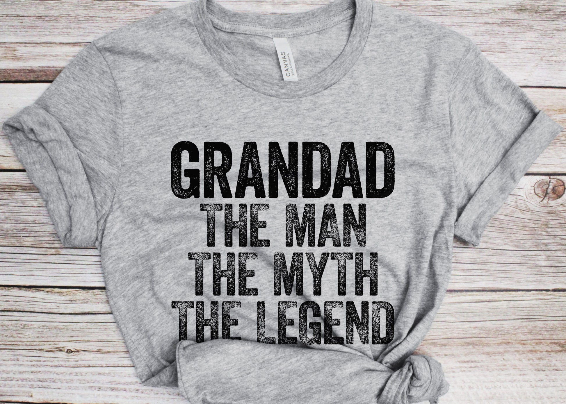 Grandad The Man The Myth The Legend T-Shirt - Funny Mens Papa Dad Shirt - Vintage Grandpa TShirt for Father's Day Christmas