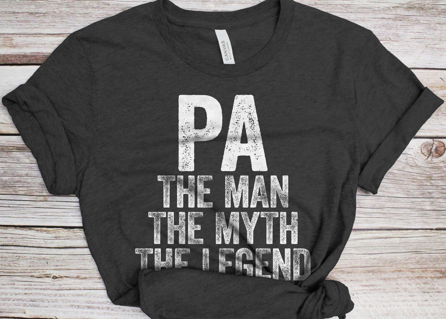 PA The Man The Myth The Legend T-Shirt - Funny Mens Dad Papa Shirt - Vintage PA TShirt for Father's Day Christmas