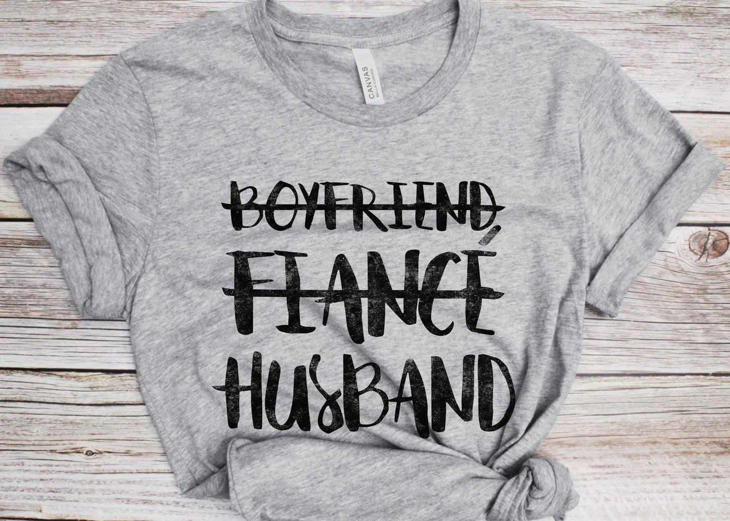 Boyfriend Fiance Husband T-Shirt - Funny Mens Future Hubby Engagement Shirt - Vintage Party Gift TShirt for Father's Day Christmas