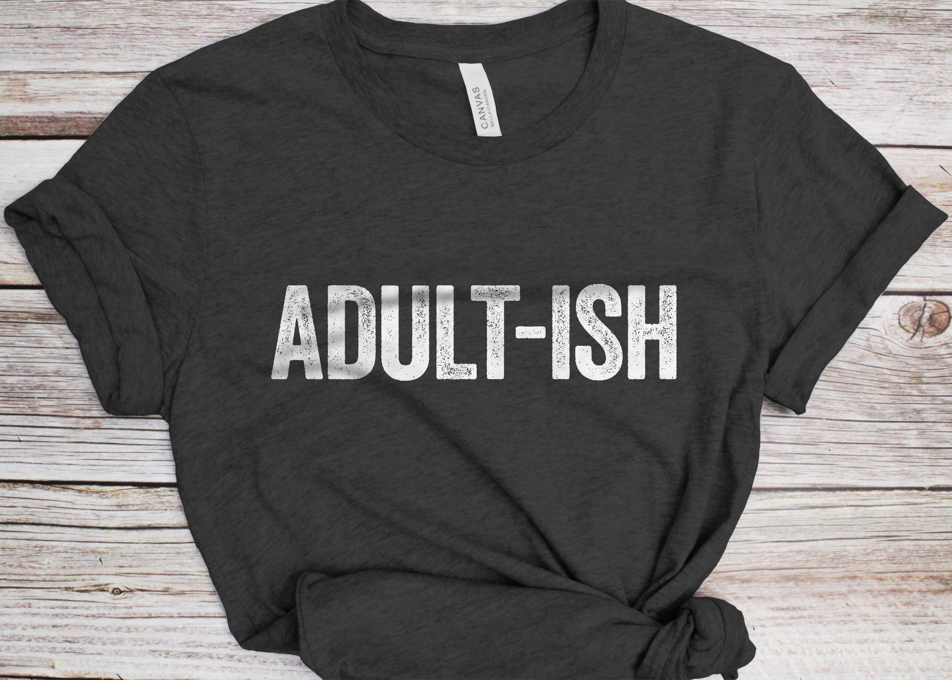 Adult-Ish T-Shirt - Unisex Funny 18 AF Mens 18th Birthday Shirt - Born in 2007 Gift Vintage TShirt for Father's Day BDay Christmas