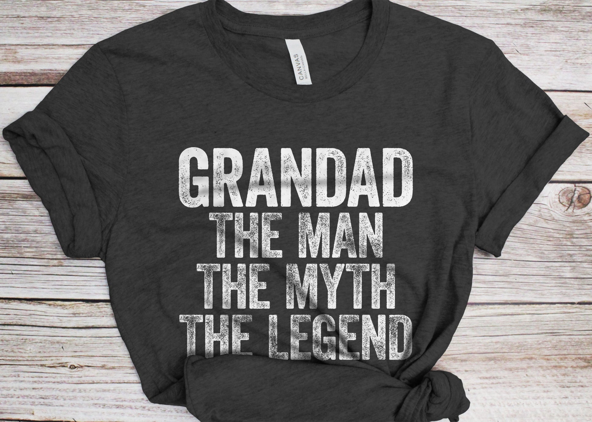 Grandad The Man The Myth The Legend T-Shirt - Funny Mens Papa Dad Shirt - Vintage Grandpa TShirt for Father's Day Christmas