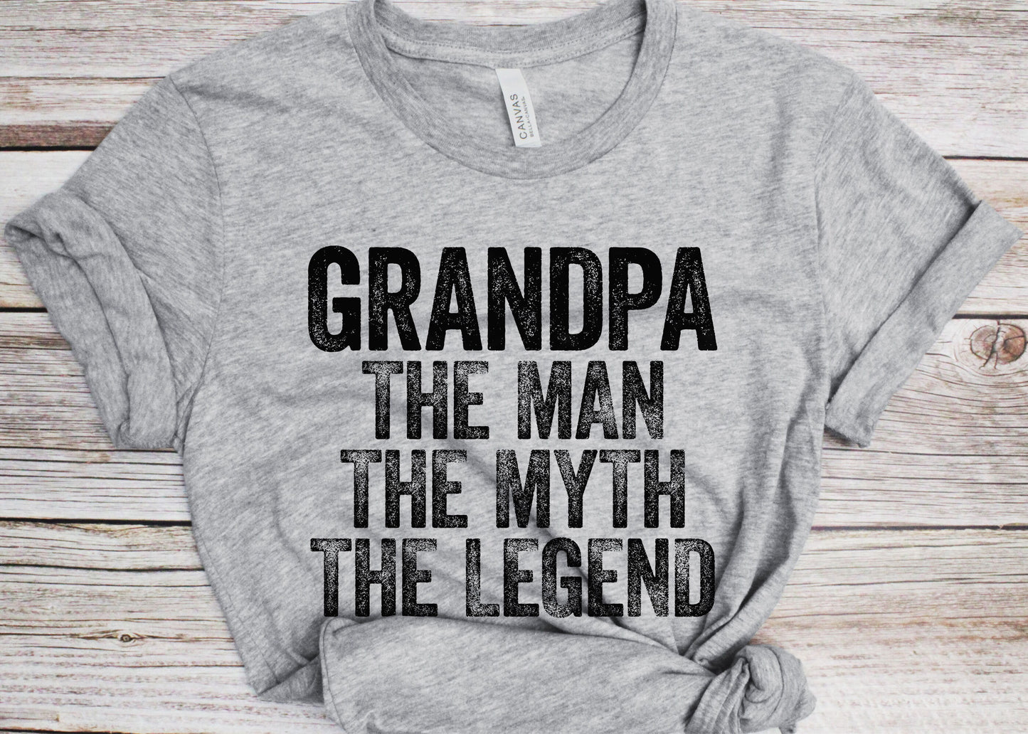 Grandpa The Man The Myth The Legend T-Shirt - Funny Mens Dad Papa Shirt - Vintage Grandpa TShirt for Father's Day Christmas