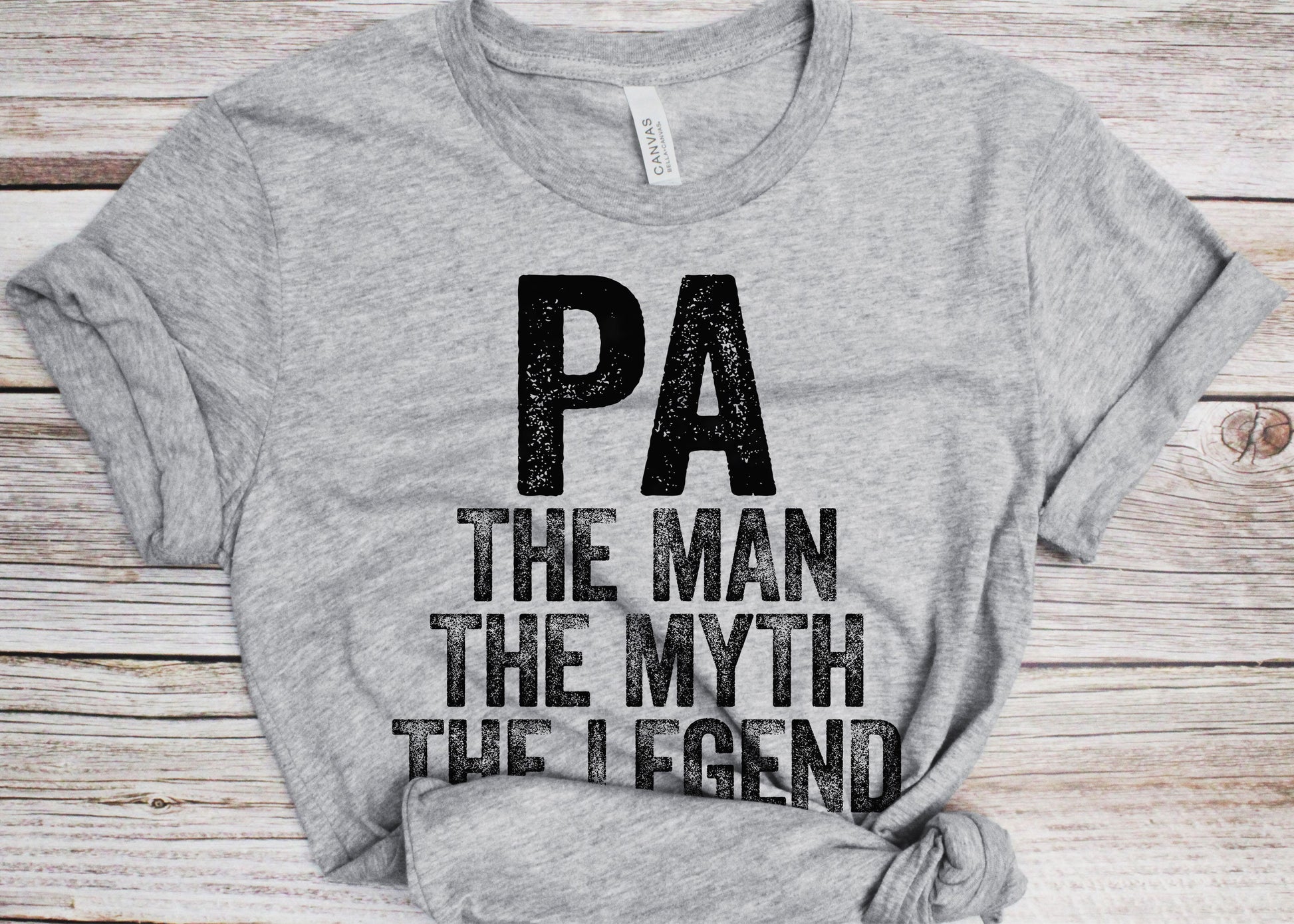 PA The Man The Myth The Legend T-Shirt - Funny Mens Dad Papa Shirt - Vintage PA TShirt for Father's Day Christmas