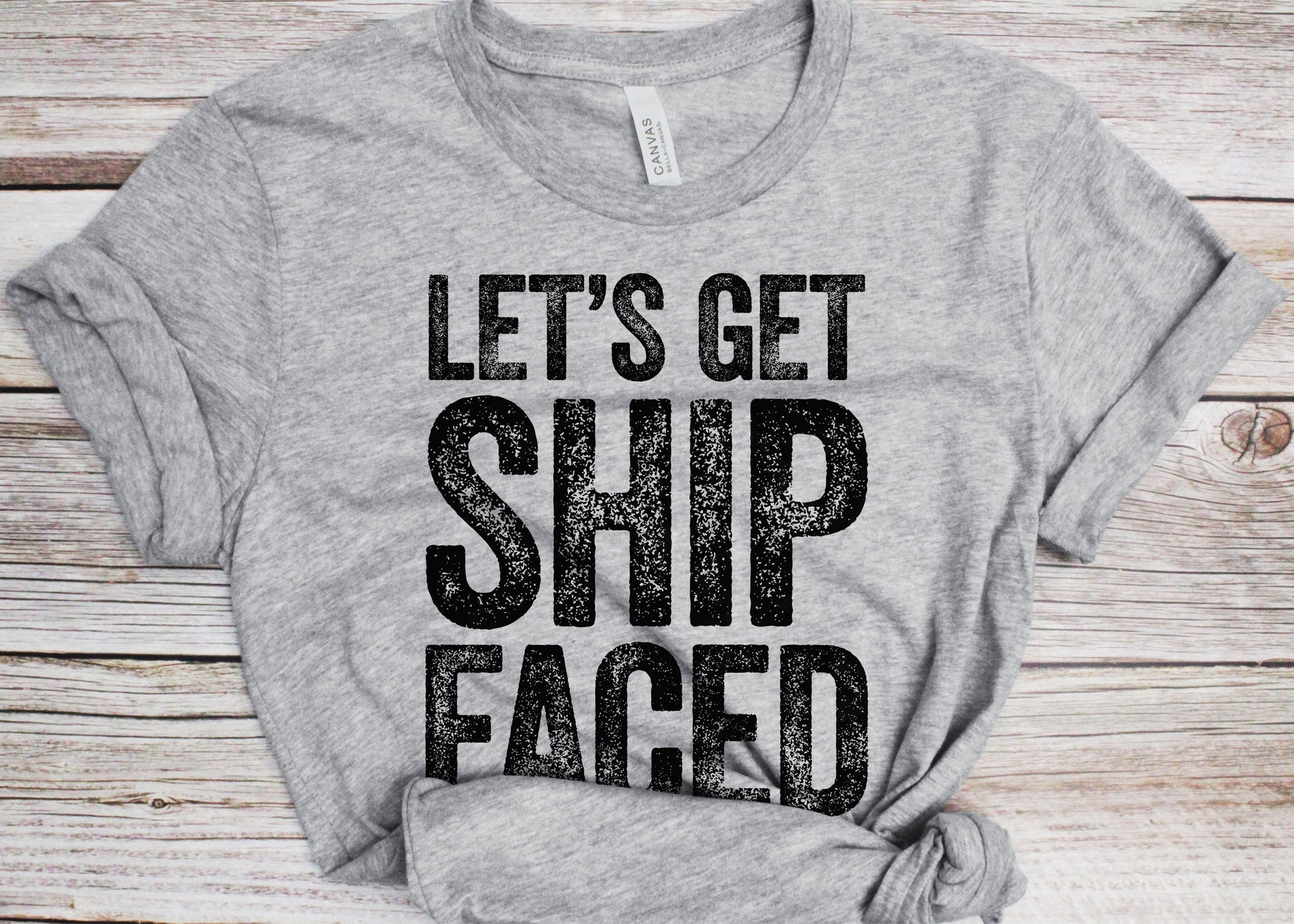 Let's Get Ship Faced T-Shirt - Unisex Funny Mens Cruise Drinking Shirt - Beer TShirt Gift for Father's Day Christmas Birthday Vacation