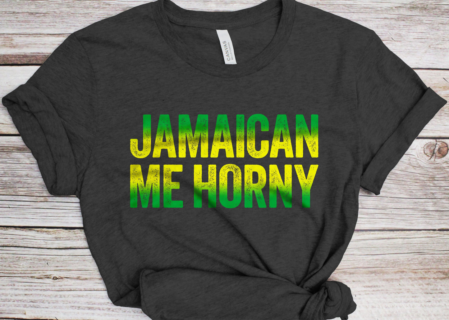 Jamaican Me Horny T-Shirt - Unisex Funny Mens Jamaican Roots Shirt - Caribbean Cruise Party TShirt for Vacation Birthday Christmas