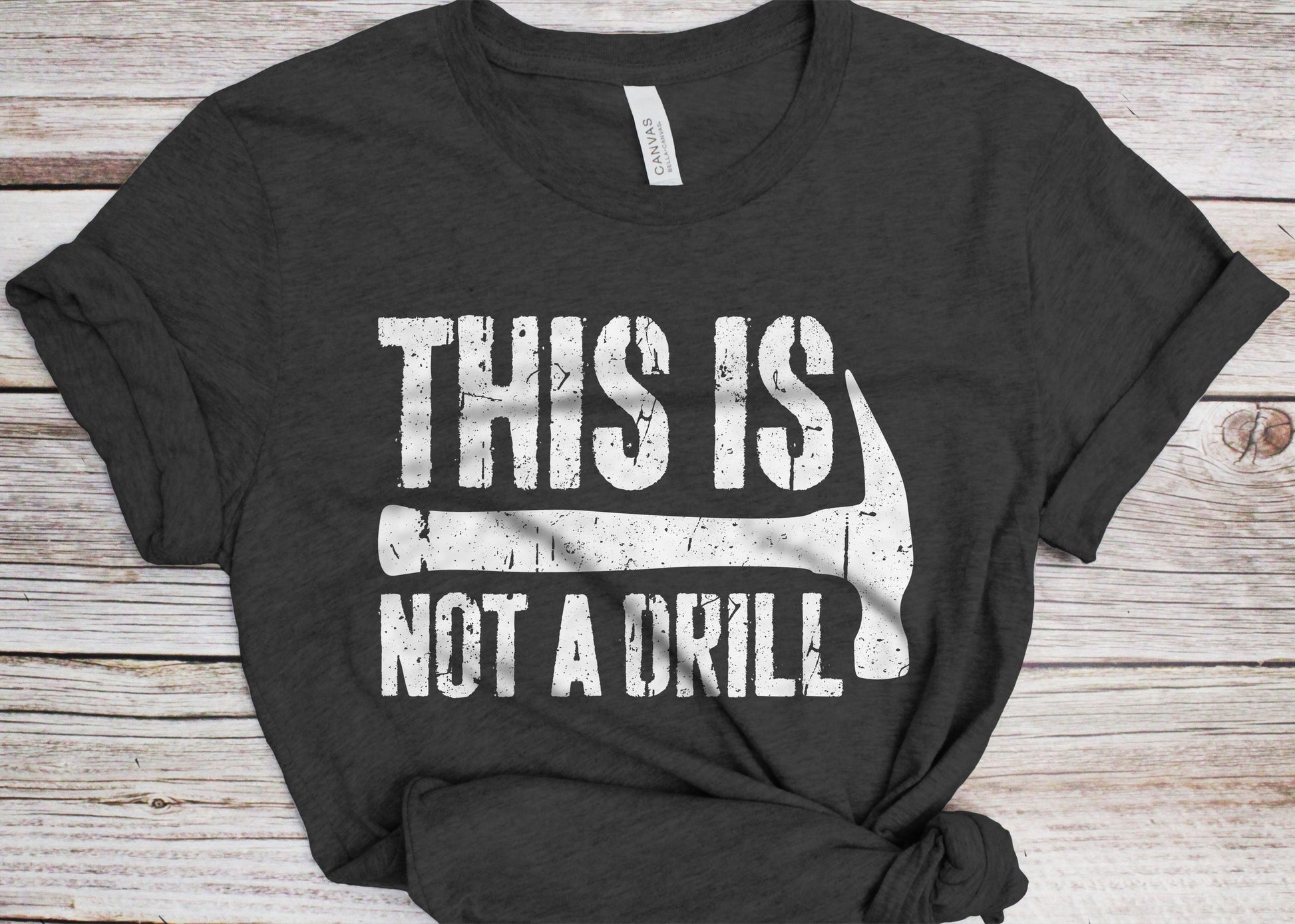 This Is Not A Drill T-Shirt - Funny Mens Woodworker Papa DIY Shirt - Vintage Handyman Gag Gift TShirt for Birthday Fathers Day Christmas