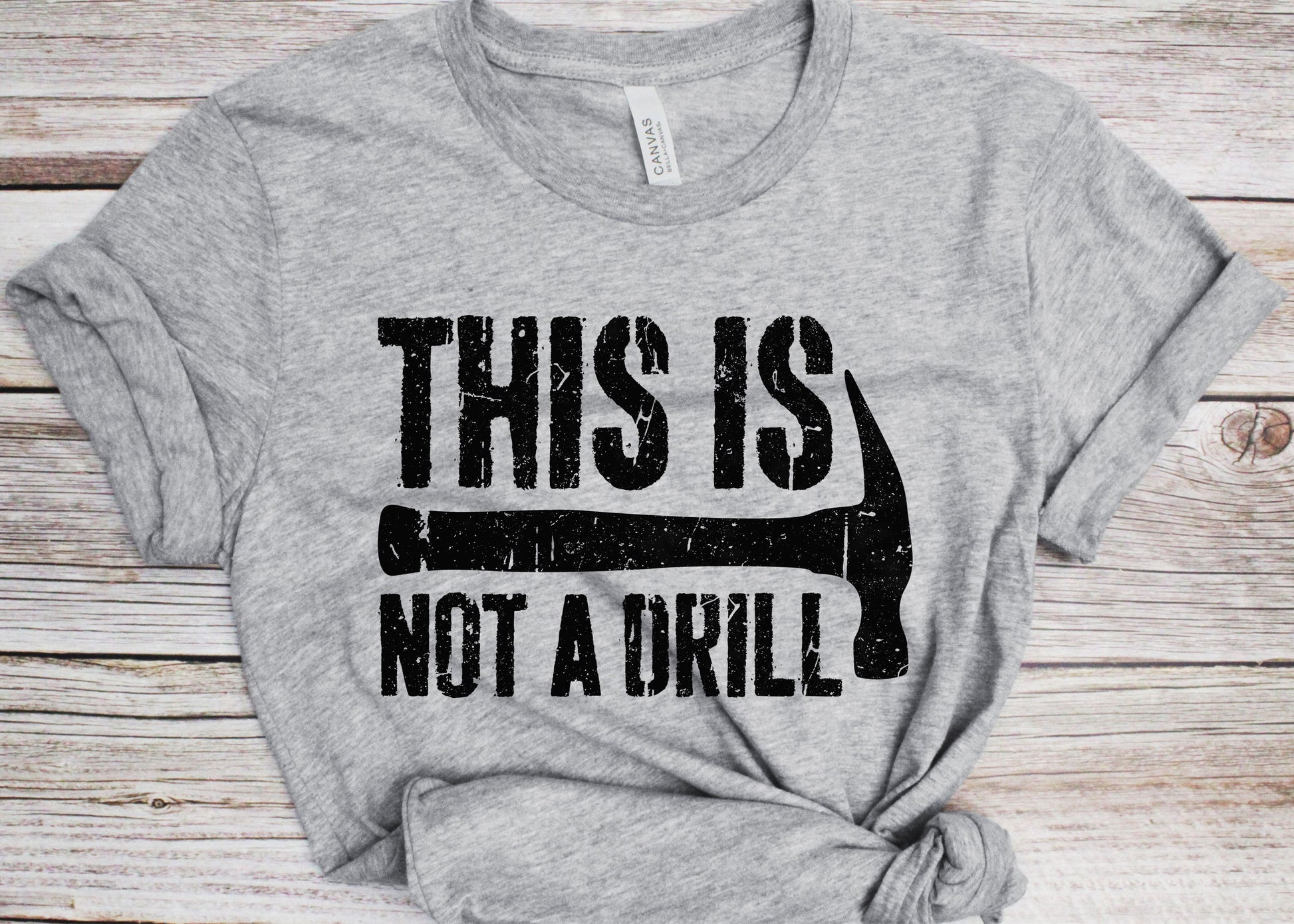 This Is Not A Drill T-Shirt - Funny Mens Woodworker Papa DIY Shirt - Vintage Handyman Gag Gift TShirt for Birthday Fathers Day Christmas