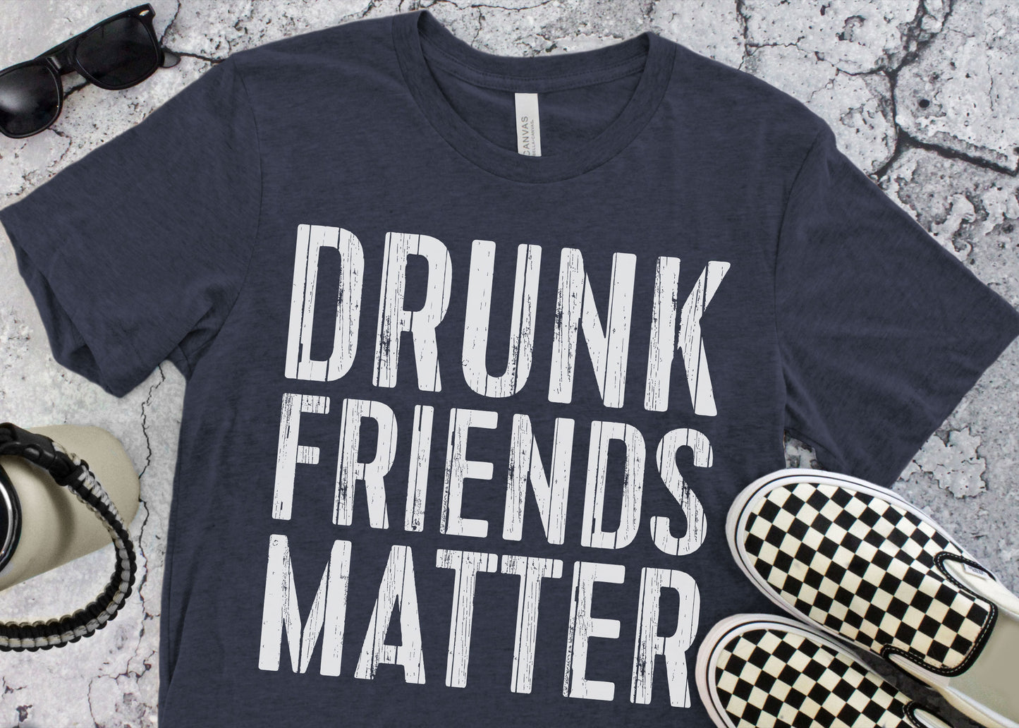 Drunk Friends Matter T-Shirt - Unisex Funny Mens Drinking Shirt - Friends Alcohol TShirt Gag Gift for Father's Day Christmas Birthday