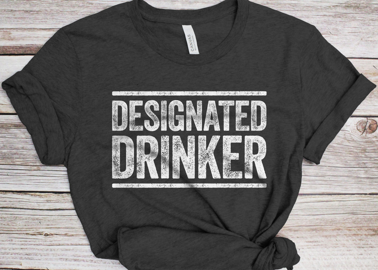 Designated Drinker T-Shirt - Unisex Funny Mens Drinking Shirt - Alcohol Beer Wine Lover TShirt Gag Gift Bar Party Christmas Birthday