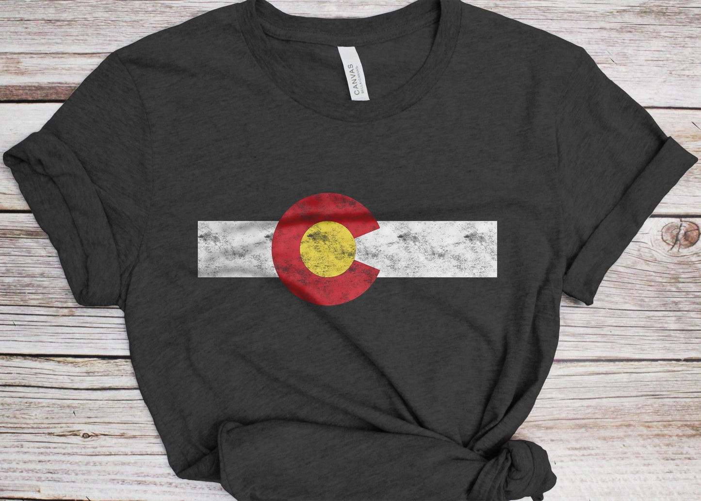 Colorado State Flag T-Shirt - Unisex Mens Funny USA Colorado State Shirt - Vintage Patriotic TShirt Gift for Birthday Christmas Colorado Day